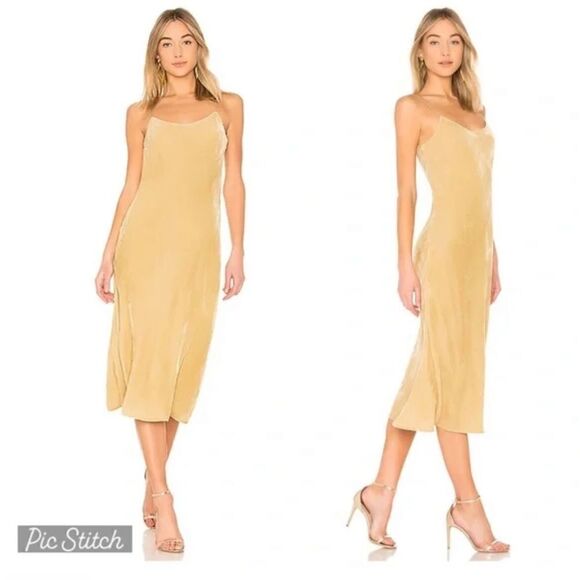 NWT Vince Velvet Cami Dress Dill Medium Revolve - Picture 13 of 13